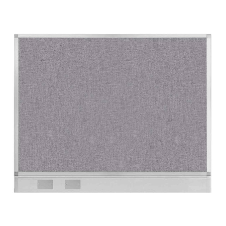 Versare Hush Panel Configurable Cubicle Partition 5' x 4' Cloud Gray Fabric w/ Cable Channel 1855508